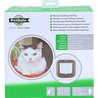PetSafe PetSafe kattendeur 4-lock, bruin. PPA19-16731