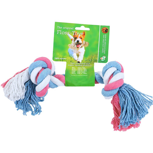 Boon floss-toy blauw/roze/wit, medium.