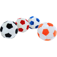Boon hondenspeelgoed pluche voetbal met piep 22 cm, assorti.
