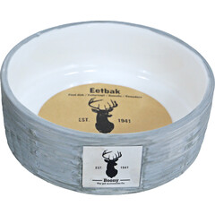 Boony "Est 1941" Boony "Est 1941" eetbak steen wicker grey, 18 cm.