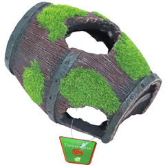 Boon aqua deco Boon Aqua Deco ornament ton met gaten en mos, 16x11.5 cm.