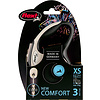 Flexi flexi rollijn NEW COMFORT cord XS zwart, 3 meter.