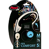 Flexi flexi rollijn NEW COMFORT cord M zwart, 5 meter.