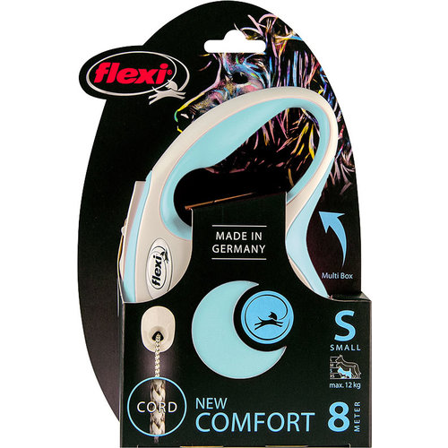 Flexi flexi rollijn NEW COMFORT cord S lichtblauw, 8 meter.