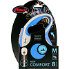 Flexi flexi rollijn NEW COMFORT cord M blauw, 8 meter.