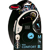 Flexi flexi rollijn NEW COMFORT cord M zwart, 8 meter.