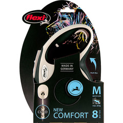 Flexi flexi rollijn NEW COMFORT cord M zwart, 8 meter.