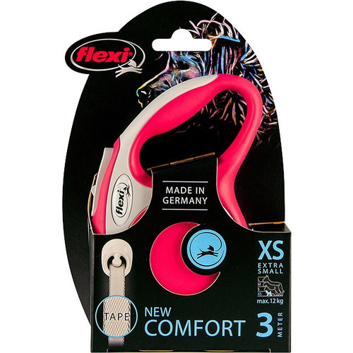 Flexi flexi rollijn NEW COMFORT tape XS rood, 3 meter.