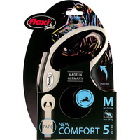 Flexi flexi rollijn NEW COMFORT tape M zwart, 5 meter.