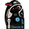 Flexi flexi rollijn NEW COMFORT tape L zwart, 5 meter.