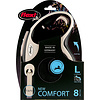 Flexi flexi rollijn NEW COMFORT tape L zwart, 8 meter.