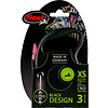 Flexi flexi rollijn BLACK DESIGN cord XS roze, 3 meter.