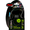 Flexi flexi rollijn BLACK DESIGN cord XS blauw, 3 meter.