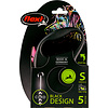 Flexi flexi rollijn BLACK DESIGN cord S roze, 5 meter.