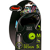 Flexi flexi rollijn BLACK DESIGN cord M blauw, 5 meter.