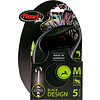 Flexi flexi rollijn BLACK DESIGN cord M groen, 5 meter.