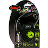 Flexi flexi rollijn BLACK DESIGN cord M zwart, 5 meter.