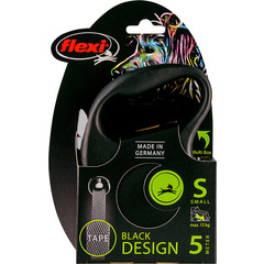 Flexi flexi rollijn BLACK DESIGN tape S zwart, 5 meter.