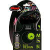 Flexi flexi rollijn BLACK DESIGN tape M roze, 5 meter.