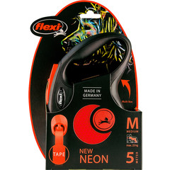 Flexi flexi rollijn NEW NEON tape M oranje, 5 meter.