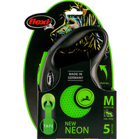 Flexi flexi rollijn NEW NEON tape M groen, 5 meter.