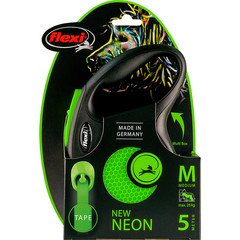 Flexi flexi rollijn NEW NEON tape M groen, 5 meter.