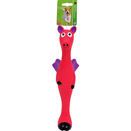 Boon Boon hondenspeelgoed varken latex met vleugels roze, 25 cm.