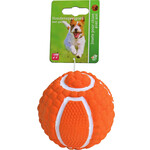 Boon Boon hondenspeelgoed bal latex oranje/wit, 7 cm.