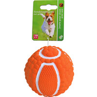 Boon Boon hondenspeelgoed bal latex oranje/wit, 7 cm.