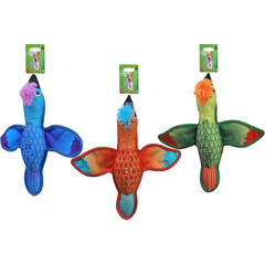 Boon hondenspeelgoed paradijsvogel nylon met piep assorti, 36 cm.