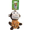 Boon hondenspeelgoed aap pluche met touwbal buik en piep, 15 cm.