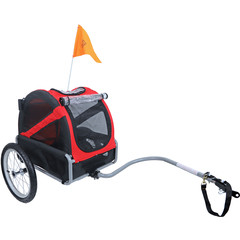 Doggy Ride Doggyride fietskar mini 20 rood/zwart cabin only