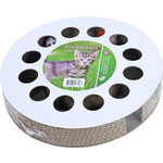 Boon kattenspeelgoed cat track karton met 2x bal met catnip, 32 cm.