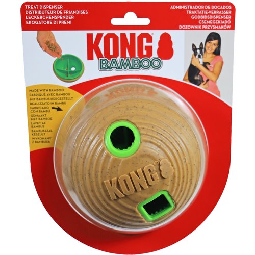 Kong Kong hond Bamboo feeder ball, medium.