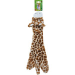 Boon Boon hondenspeelgoed giraffe plat pluche bruin/geel, 55 cm.