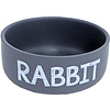 Boon Boon konijnen eetbak steen RABBIT mat grijs, 12 cm.