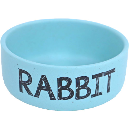 Boon Boon konijnen eetbak steen RABBIT mat mintblauw, 12 cm.
