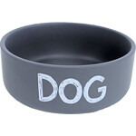 Boon Boon eetbak steen DOG mat grijs, 19 cm.