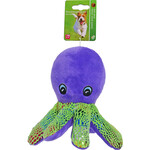 Boon Boon hondenspeelgoed octopus pluche met piep paars/glitter, 17 cm.