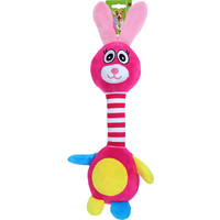 Boon Boon hondenspeelgoed konijn pluche roze met piep, 40 cm.