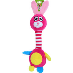 Boon Boon hondenspeelgoed konijn pluche roze met piep, 40 cm.