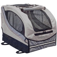 Boon Boon bovendoek met frame voor fietskar Runner 1, lichtgrijs/antraciet.