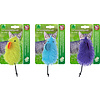 Boon Boon kattenspeelgoed muis funkleuren met staart assorti, 14 cm.