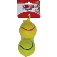 Kong Kong hond Squeezz tennis assorti, large pak a 2 stuks.