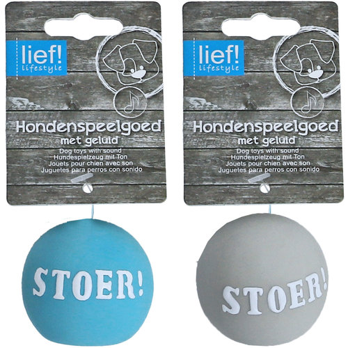 lief! Boys lief! Boys hondenspeelgoed latex bal assorti, 5 cm.