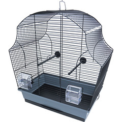 Interzoo Interzoo vogelkooi Margot 2, zwart/grijs.