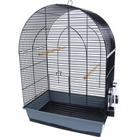 Interzoo Interzoo vogelkooi Lusi 3, zwart/grijs.