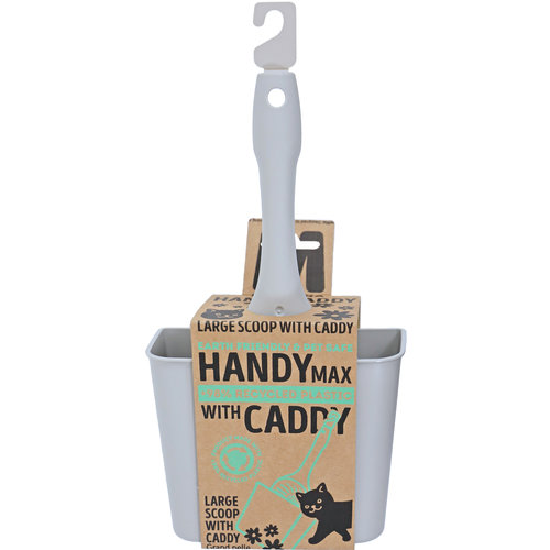 Moderna Moderna kattenbakschep plastic Handy max met Caddy, recycled warm grey.