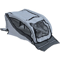 Boon Boon bovendoek met frame voor fietskar Runner 1 black edition, lichtgrijs/grijs.