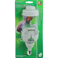 Boon Boon drinkfles vulbaar met houder en RVS tuit warmgrijs, 450 ml.